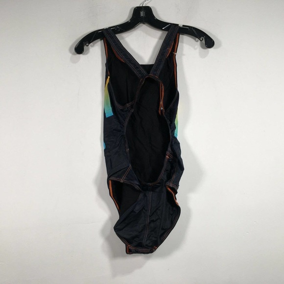 Turbo 55566122 Custom One Piece Swimsuit, Girl's Youth Size 8Y/04 Wide - Navy - Picture 2 of 8